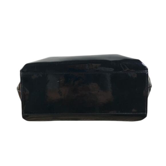 ROBERTA DI CAMERINO VTG Patent Leather Handbag Black Red Unique Boho Retro Rare - Picture 5 of 12